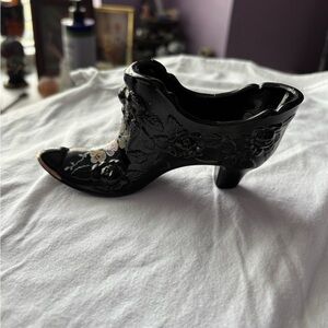 Fenton Black Floral Heeled Shoe